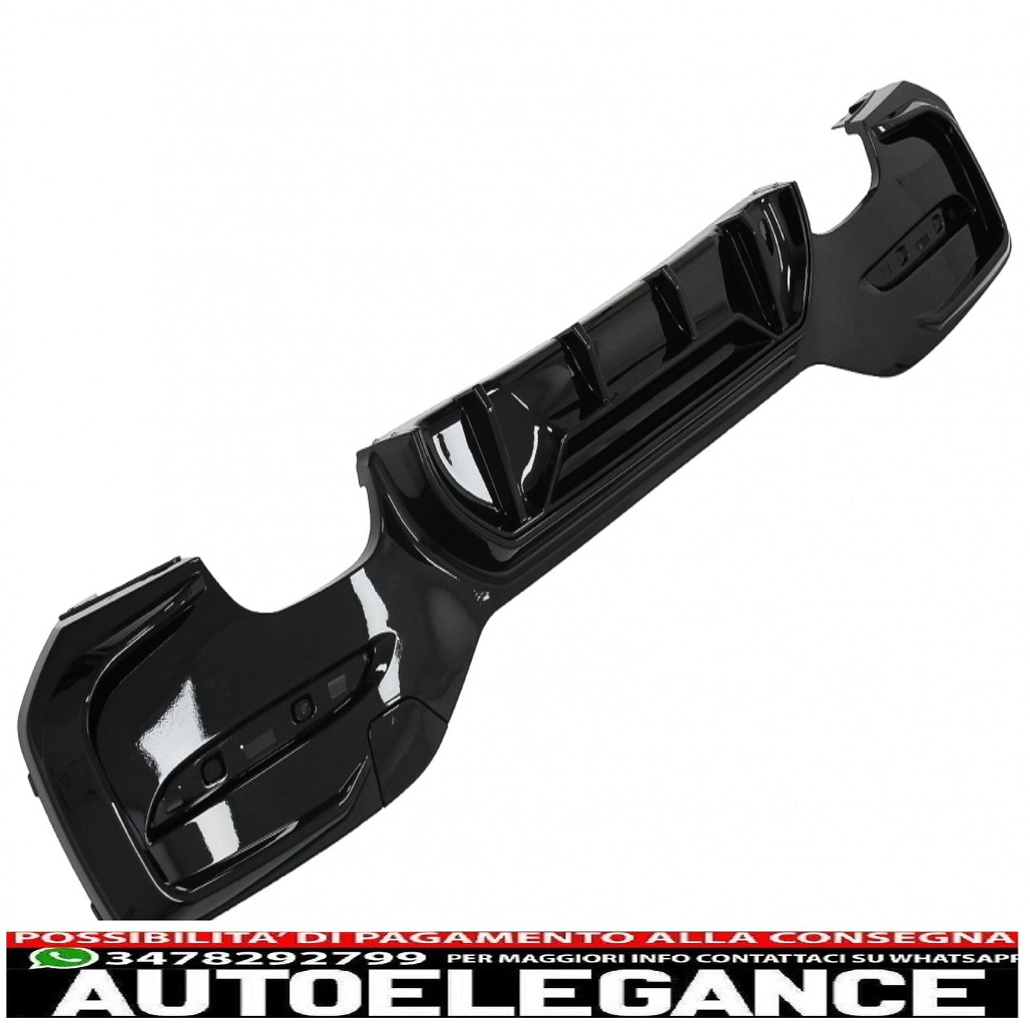paraurti posteriore spoiler mantovana diffusore doppia doppia uscita adatto per bmw serie 1 f20 f21 lci (2015-2019) pianoforte nero design da competizione