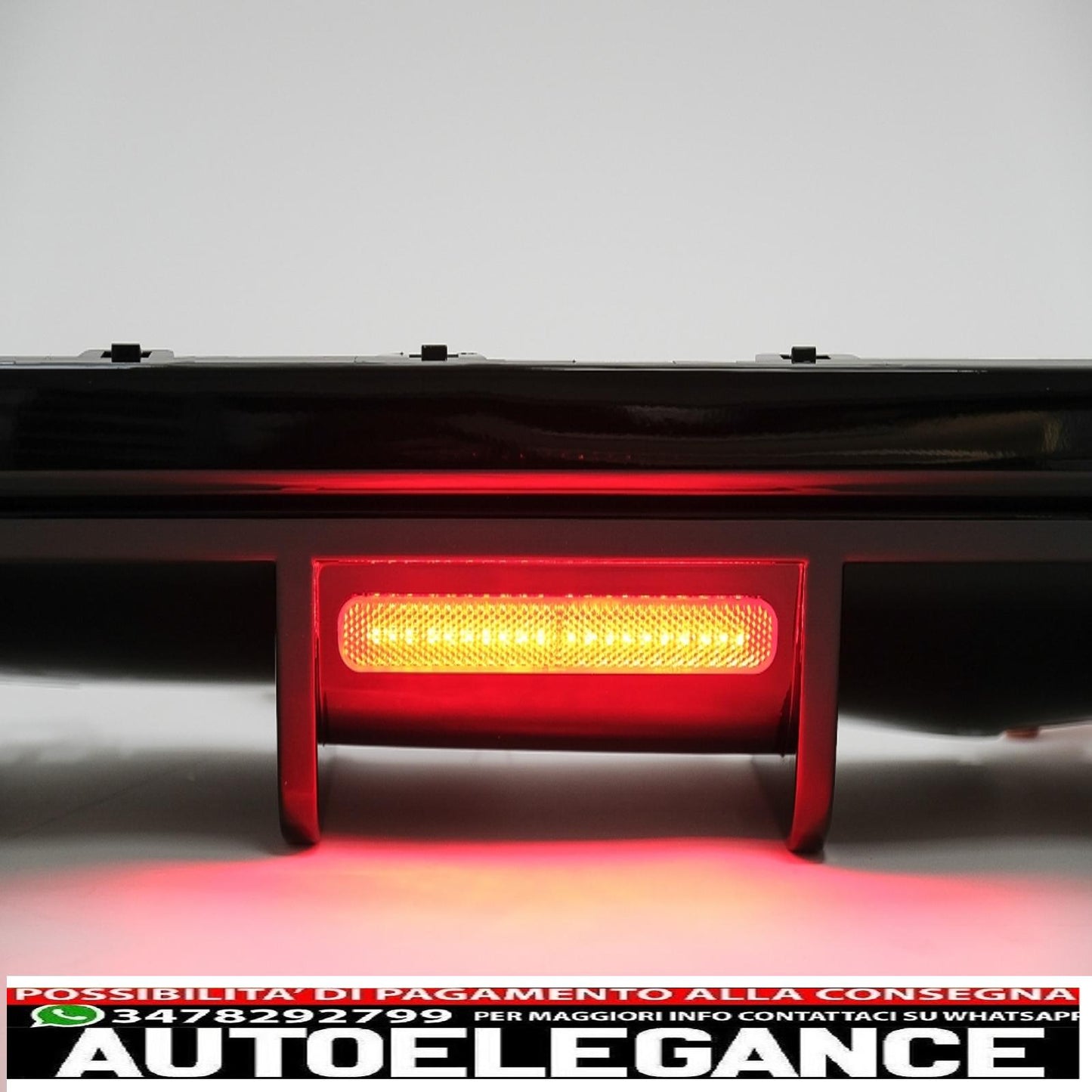 diffusore paraurti posteriore adatto per vw golf 8 hatchback mk8 mqb (2020-up) pianoforte nero