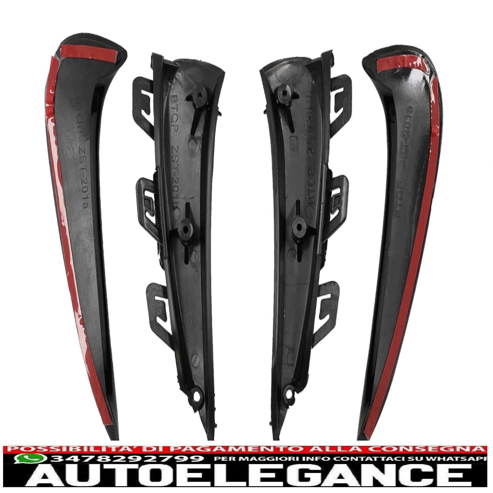 Alette aerodinamiche per paraurti posteriore, alette laterali flics, adatte per mercedes gla suv h247 (2020-up) sport line piano nero AUTOELEGANCERICAMBI