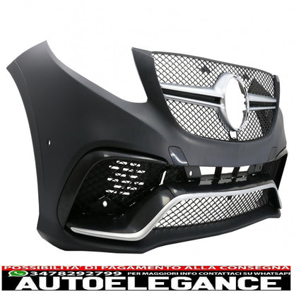 complete body kit suitable for mercedes gle w166 suv (2015-2018) black chrome