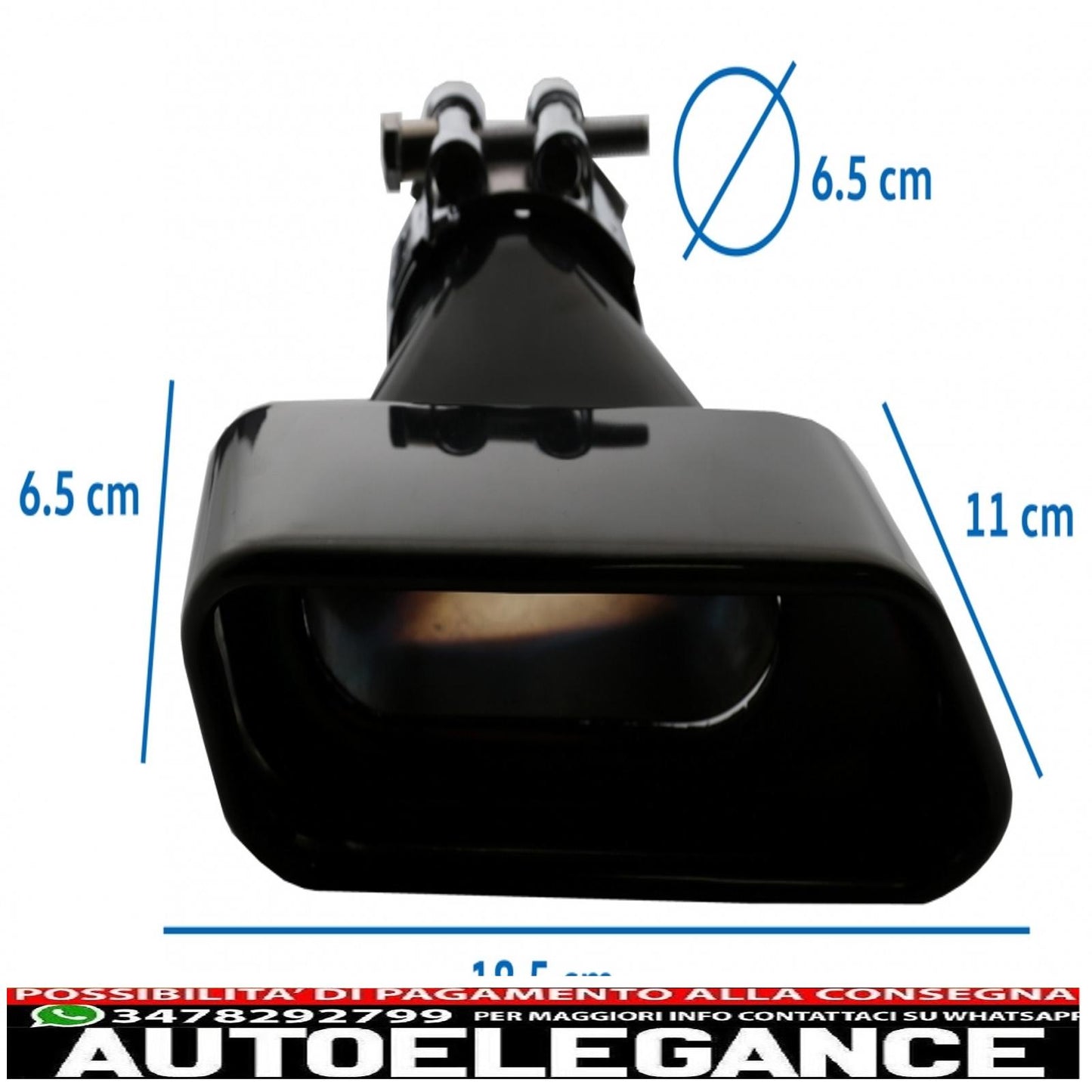 Punte marmitta di scarico adatte per bmw serie 5 berlina touring f10 f11 f18 (2011-2017) 550i v8 lci design quadrato edizione nera
