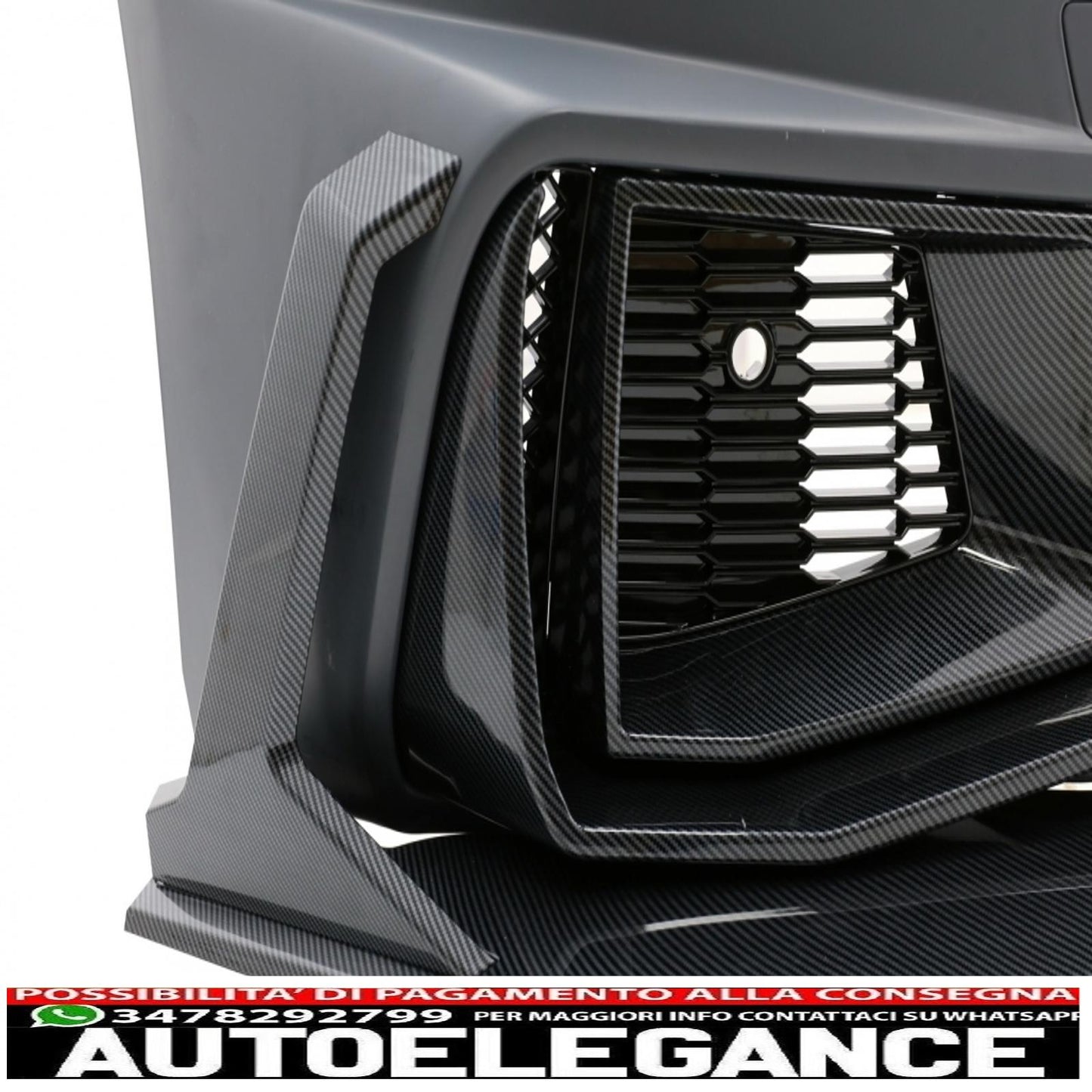 paraurti anteriore con griglia centrale adatto per audi a6 c8 4k (2018-2020) design rs6