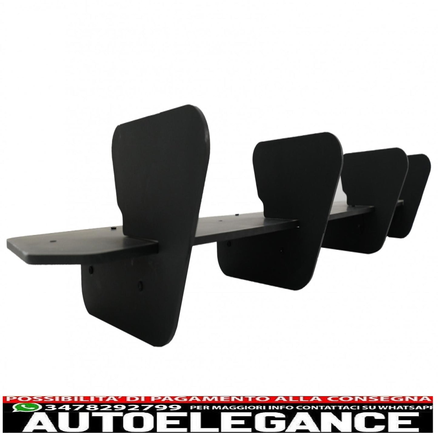 Splitter estensione paraurti posteriore per diffusore adatto a vw golf 7.5 facelift gti (2017-2020) nero