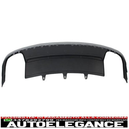 Diffusore d'aria con mantovana per paraurti posteriore adatto per audi a4 b8 pre restyling (2008-2011) con terminali di scarico e terminali di scarico limousine/avant s4 design