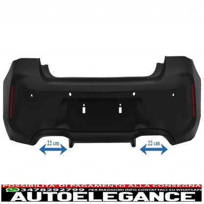 Rear bumper suitable for bmw 1 series f20 f21 lci (2015-06.2019) with quad m2 design exhaust tips 