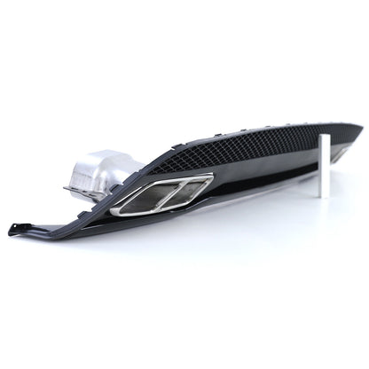 MERCEDES A W176 2012+ DIFFUSORE SOTTO PARAURTI + TERMINALI CROMATI AMG ...-.