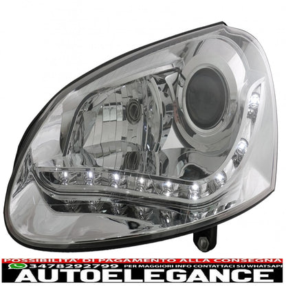 Xenon headlights suitable for vw golf 5 v jetta iii (2003-2009) chrome right hand drive 