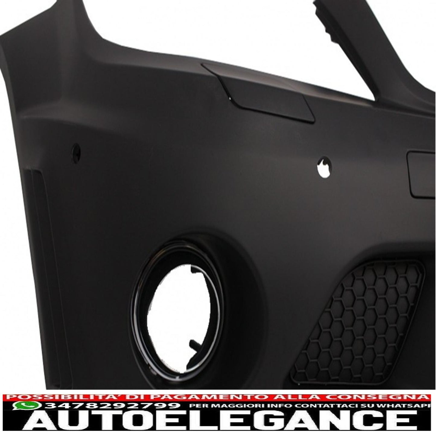 paraurti anteriore pdc con fendinebbia e minigonne laterali adatto a mercedes classe c w204 (2007-2012) design c63