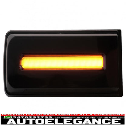 led rear lights light bar suitable for mercedes g class w463 (2008-2017) restyling 2018 dynamic design sequential cornering lights black