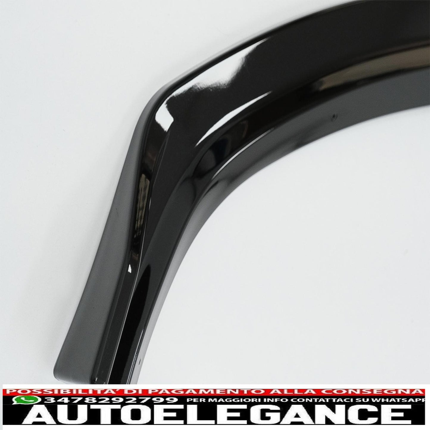 Front bumper additional spoiler suitable for audi a4 b9 8w sedan avant (2016-2018) piano black 