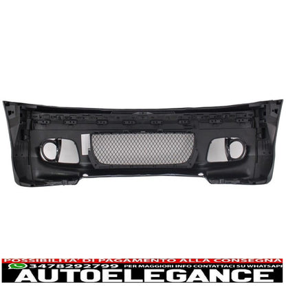 front bumper suitable for bmw 3 series e46 coupe cabrio (1999-2007) m-tech m-technik m-sport ii design with fog lights