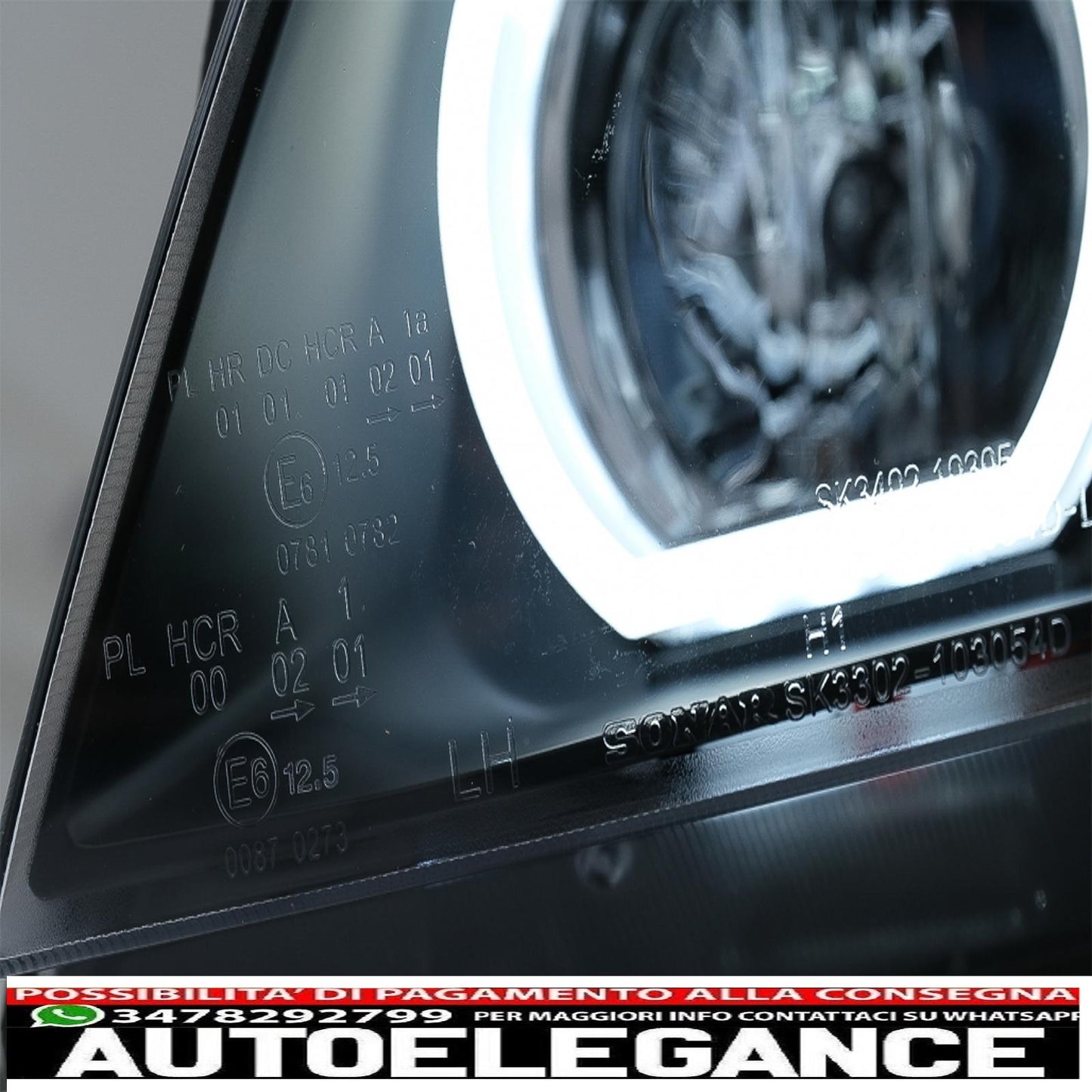 u-led 3d xenon headlights suitable for bmw 3 series e90 limousine e91 touring (03.2005-08.2008) left black