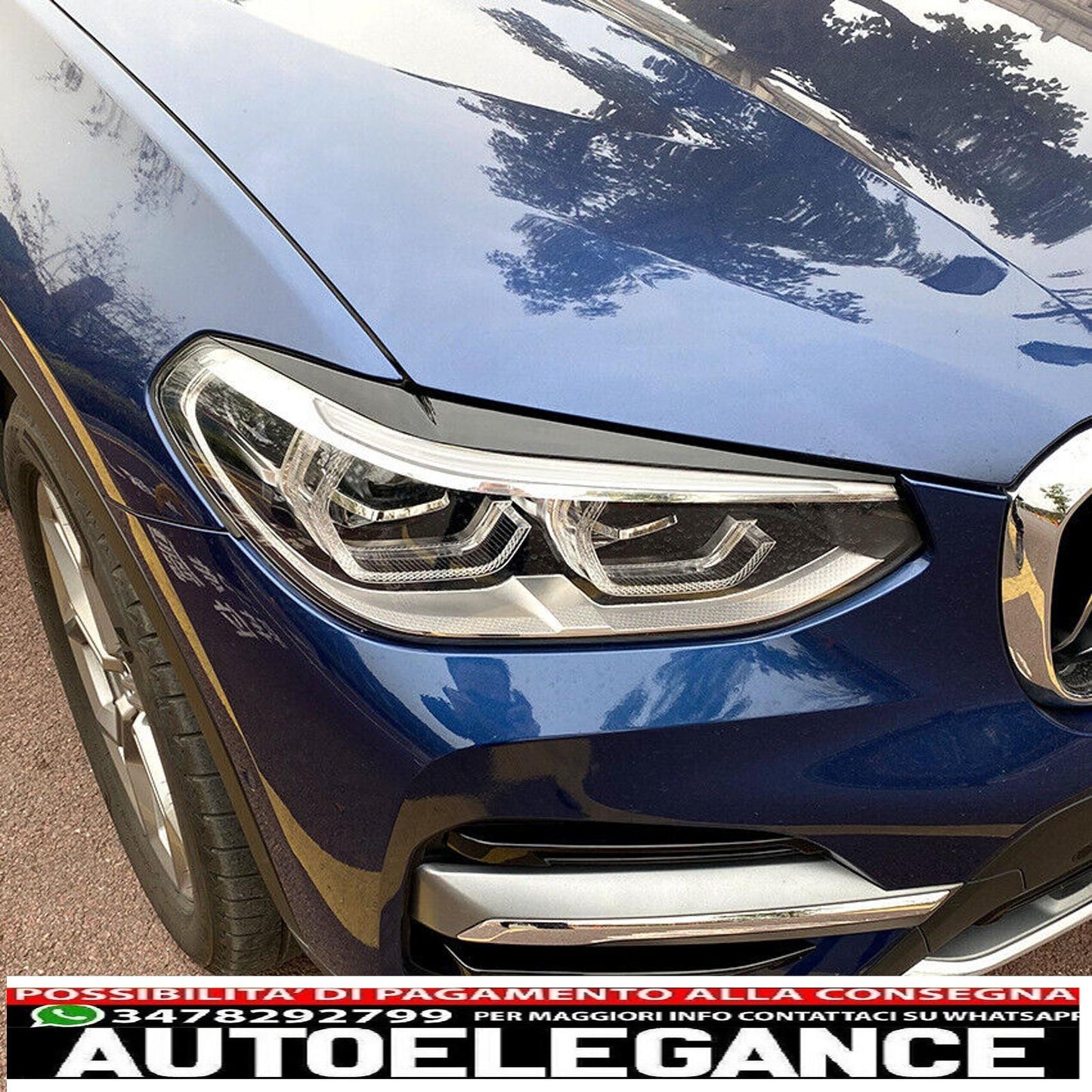 parafanghi grosso sguardo nero lucido per bmw