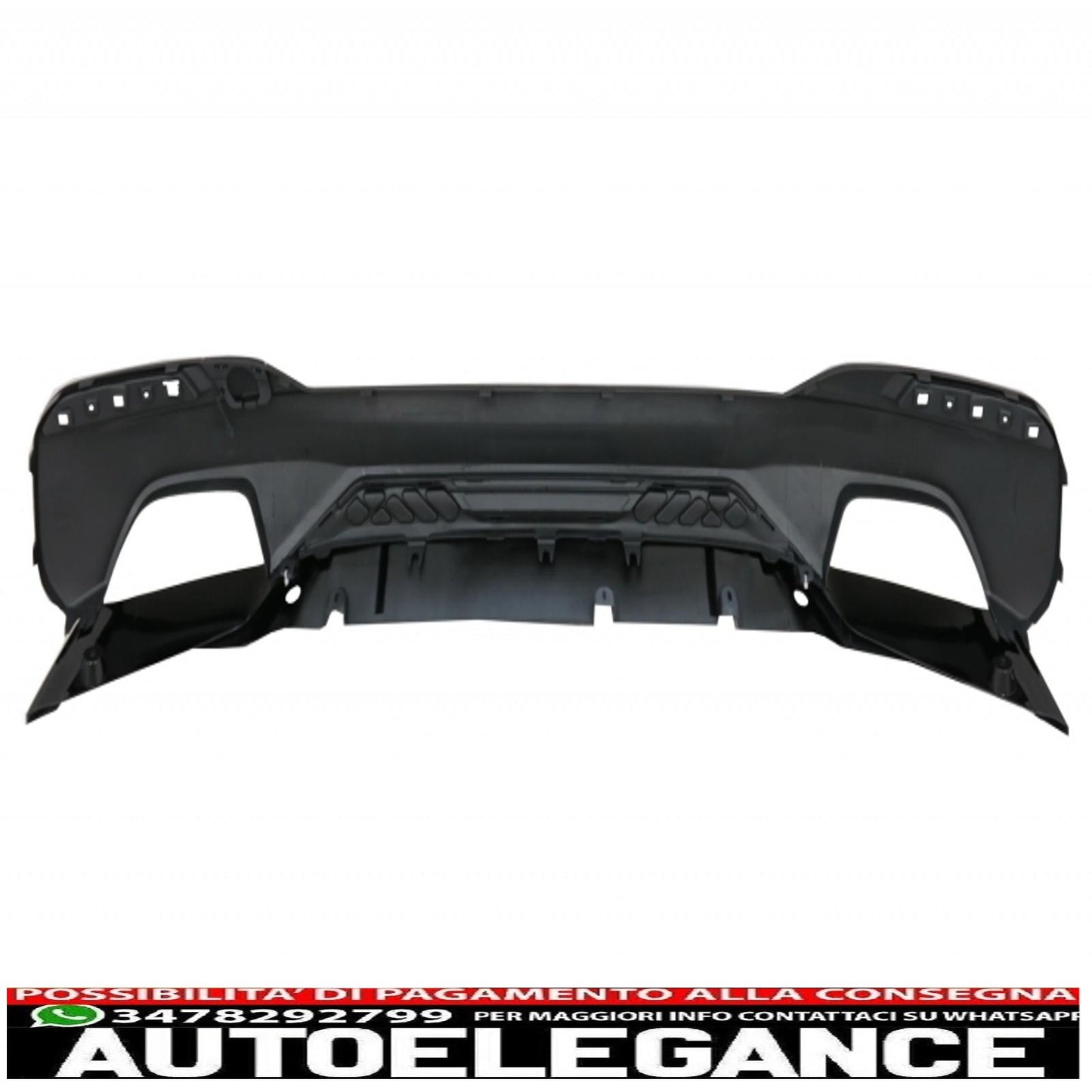 Rear bumper diffuser suitable for BMW 5 Series G30 G31 Sedan Touring (2017-up) with m Performance Design exhaust tips