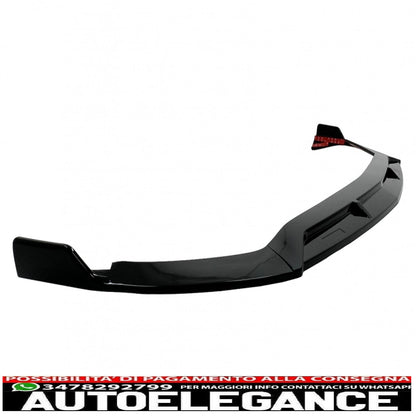 Front Bumper Spoiler Lip Fit For Mercedes A Class W177 V177 (2018-up) Piano Black 