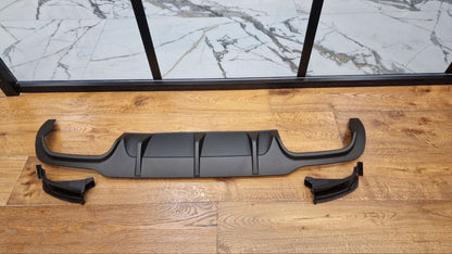 DIFFUSER SUITABLE FOR MERCEDES C CLASS W204 AMG 12-14 BLACK LOOK SPORTY DESIGN 