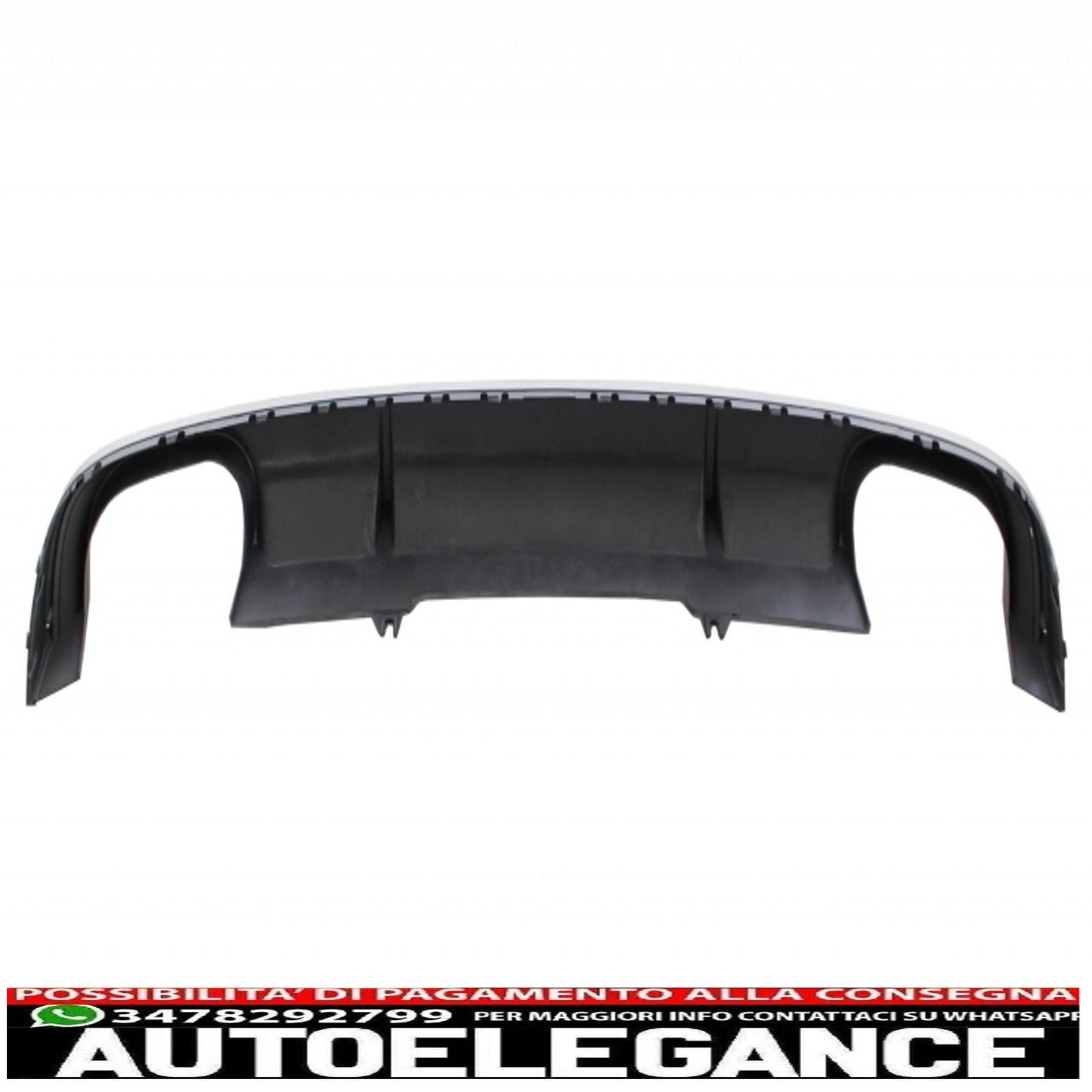 Diffusore mantovana per paraurti posteriore adatto per audi a4 b9 8w berlina/avant (2016-2018) con terminali di scarico e terminali di scarico design s4 per edizione standard grigio
