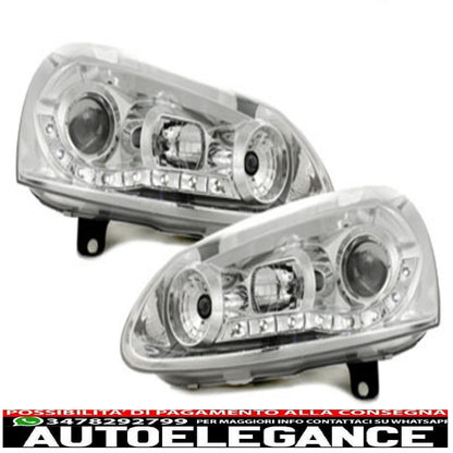 drl led dayline headlights suitable for vw golf v (2003-2009) suitable for vw jetta (2005-2011) chrome 