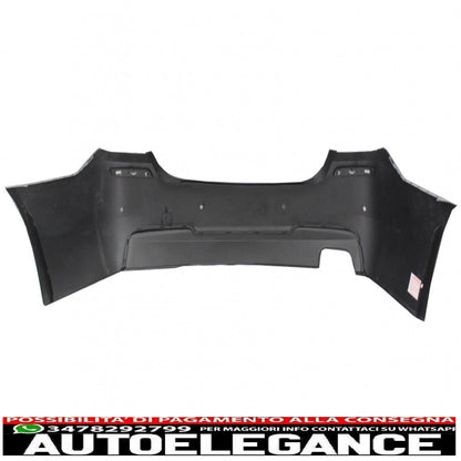 Rear bumper with double outlet air diffuser and chrome exhaust tips suitable for bmw 5 series f10 (2011-2017) m-performance design