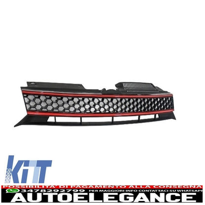 paraurti anteriore adatto a vw golf vi 6 (2008-2013) gti look senza pdc