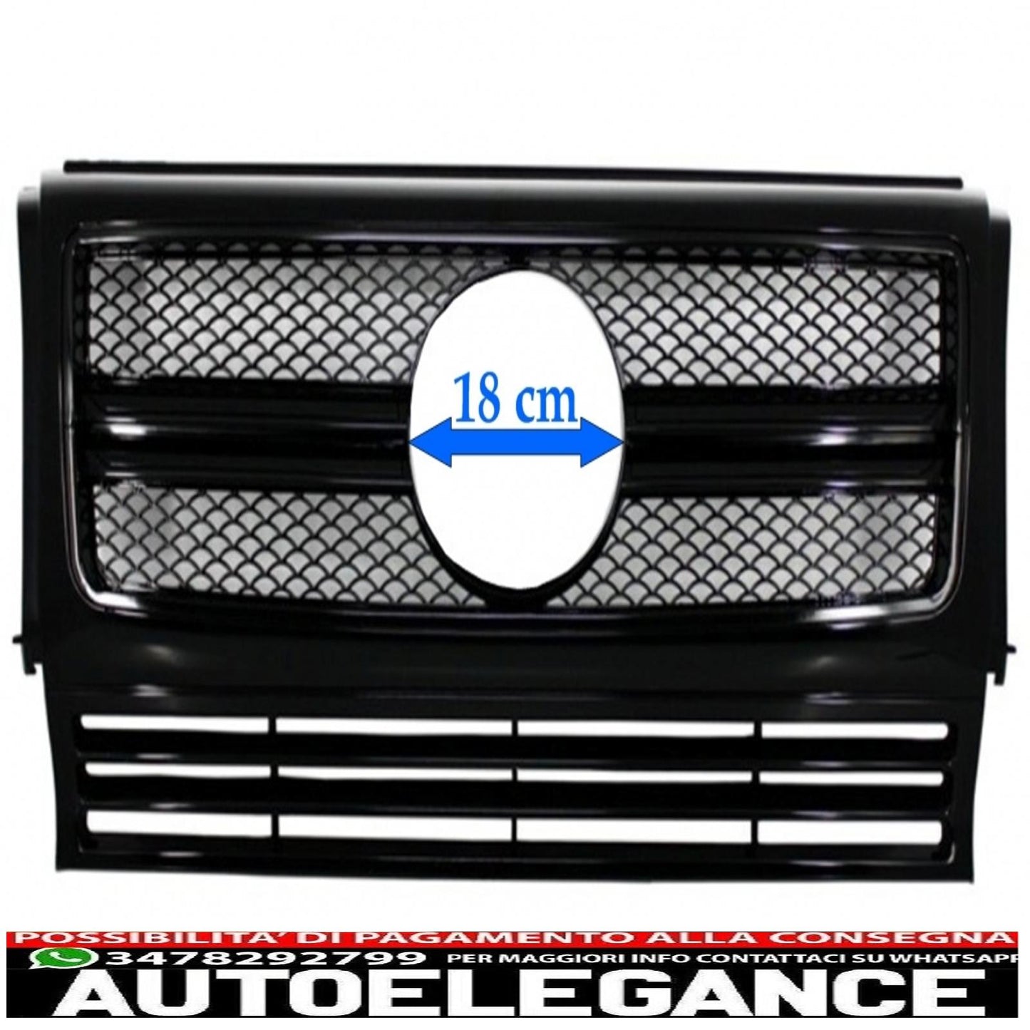 front grill suitable for mercedes g class w463 (1990-2017) new design g65 g63 all black