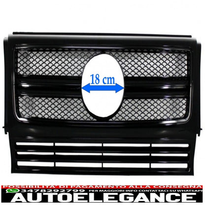 front grill suitable for mercedes g class w463 (1990-2017) new design g65 g63 all black