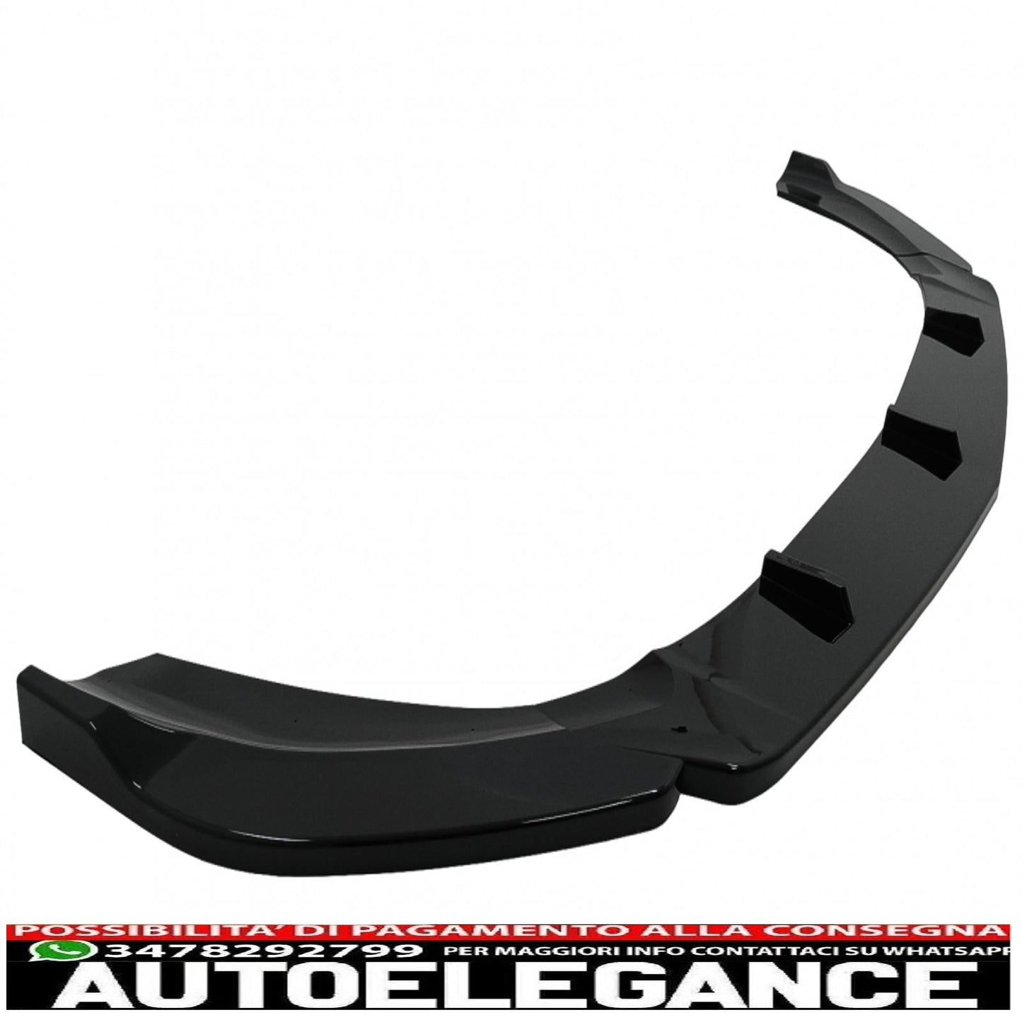 Front bumper spoiler lip suitable for mercedes a-class w177 v177 sport-line / a35 (2018-up) piano black 