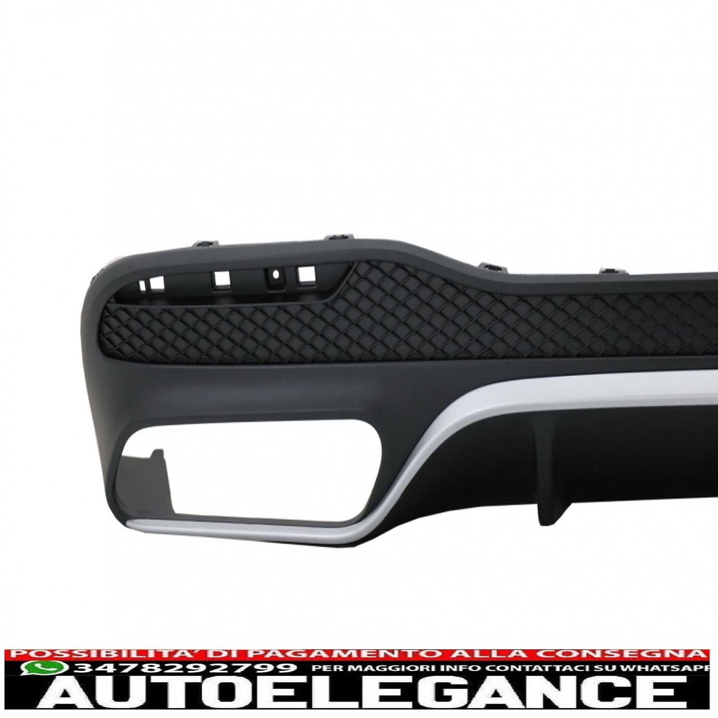 Diffusore d'aria per paraurti posteriore con terminali di scarico adatto per mercedes classe gls x166 suv facelift (09.2015-2019) design gls63