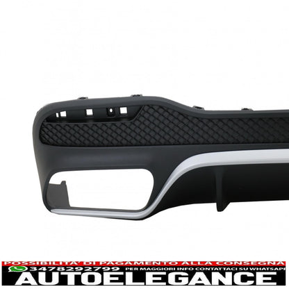 Diffusore d'aria per paraurti posteriore con terminali di scarico adatto per mercedes classe gls x166 suv facelift (09.2015-2019) design gls63