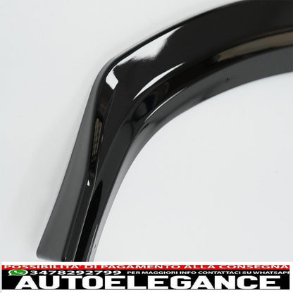 Front bumper additional spoiler suitable for audi a4 b9 8w sedan avant (2016-2018) piano black 