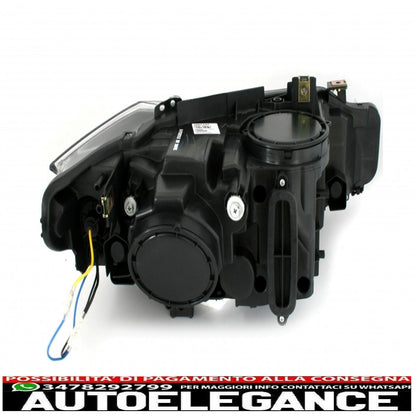 fari led adatti per bmw serie 3 f30 f31 (10.2011- 06.2015) doppia u 3d xeno look neri