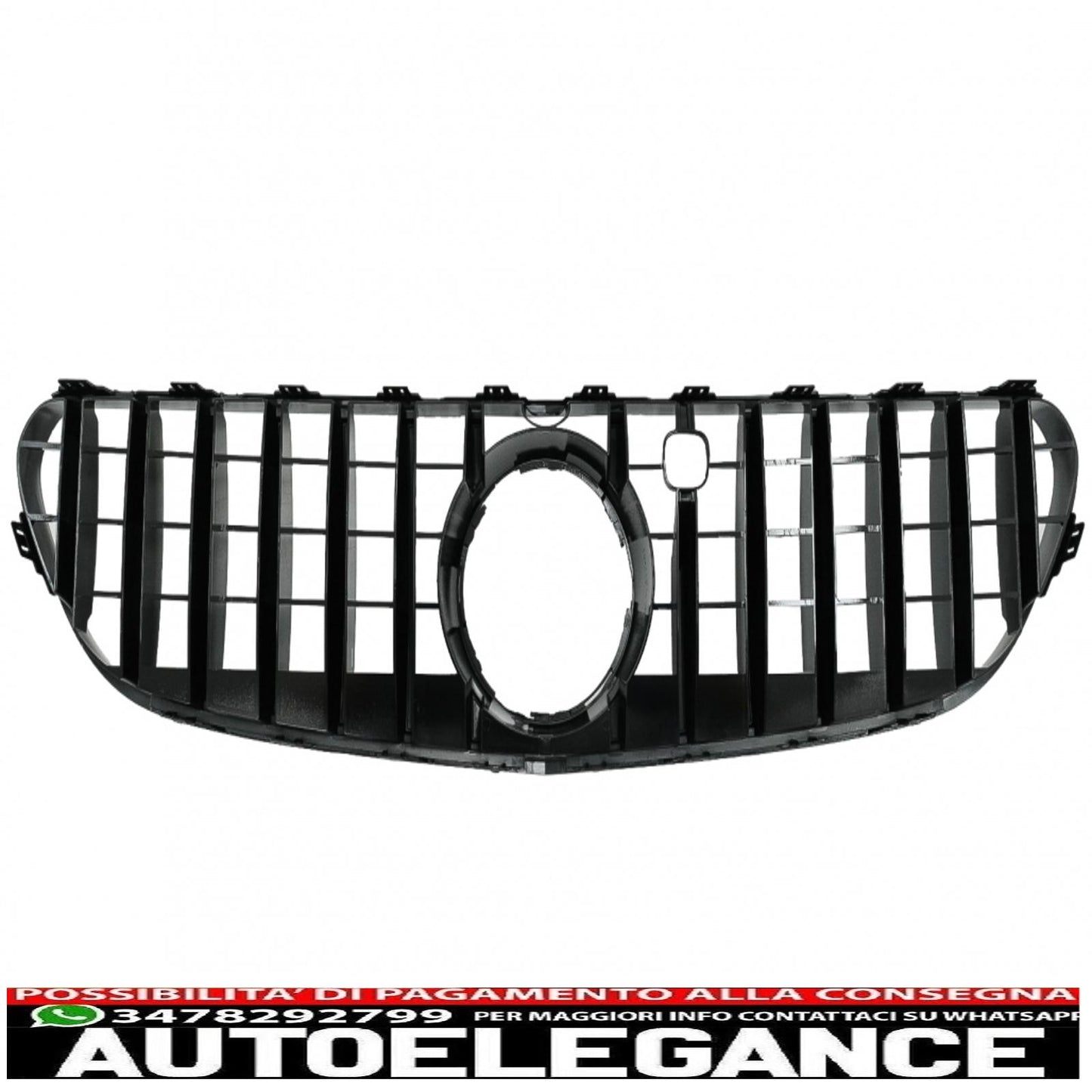 center grille suitable for mercedes s class coupe c217 (2014-2017) cabrio a217 (2015-2017) gt-r design panamericana black