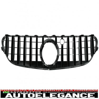 center grille suitable for mercedes s class coupe c217 (2014-2017) cabrio a217 (2015-2017) gt-r design panamericana black