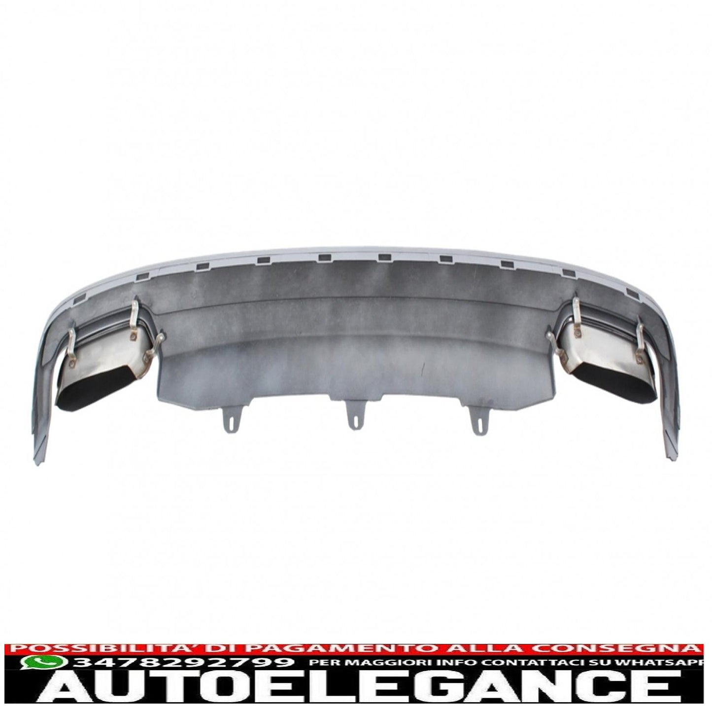 Diffusore mantovana paraurti posteriore con terminali di scarico adatto per audi a6 4g limousine (2011-2014) look restyling