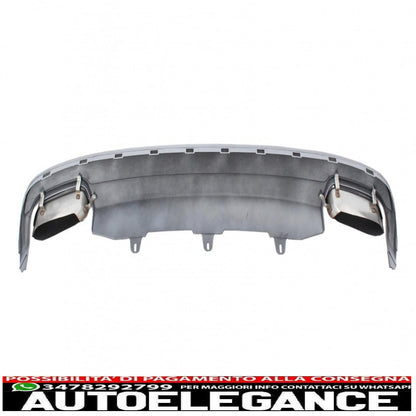 Diffusore mantovana paraurti posteriore con terminali di scarico adatto per audi a6 4g limousine (2011-2014) look restyling