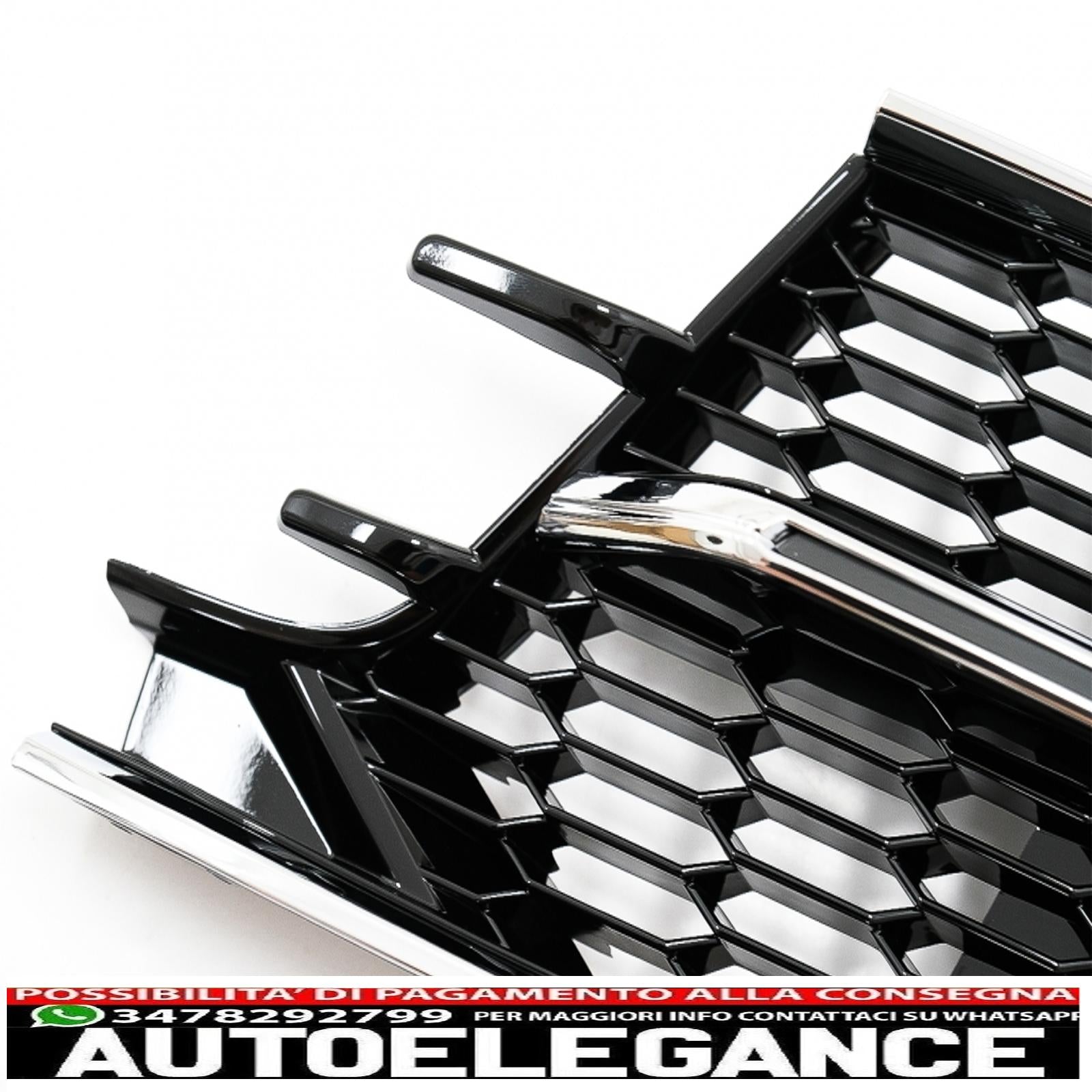 coperture inferiori della griglia del paraurti griglie laterali adatte per audi a6 c7 4g facelift (2015-2018) pianoforte nero e cromato AUTOELEGANCERICAMBI