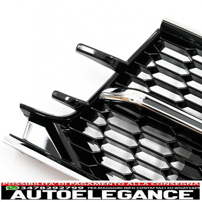 coperture inferiori della griglia del paraurti griglie laterali adatte per audi a6 c7 4g facelift (2015-2018) pianoforte nero e cromato AUTOELEGANCERICAMBI