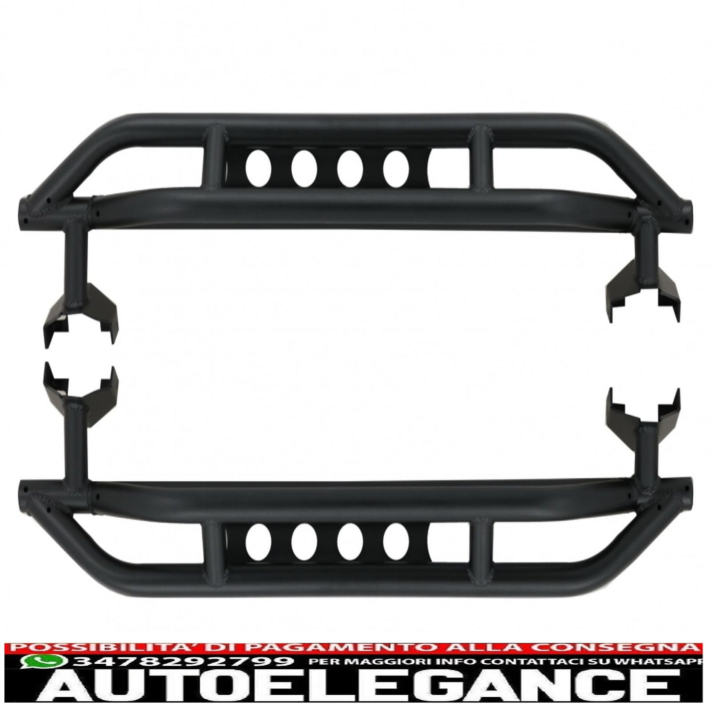 Running Boards Side Steps Nerf Bars Fit For Jeep Wrangler Rubicon JK (2007-2017) 2 Door Iron