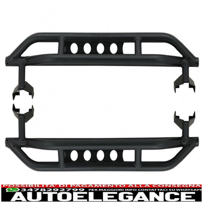 Running Boards Side Steps Nerf Bars Fit For Jeep Wrangler Rubicon JK (2007-2017) 2 Door Iron