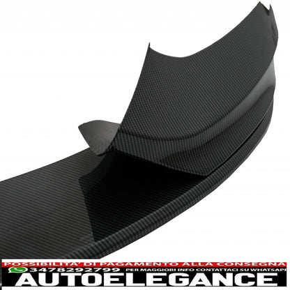 spoiler anteriore con diffusore adatto per bmw serie 4 f32 coupe f33 cabrio f36 grand coupe (2013-03.2019) rivestimento in pellicola di carbonio con design m-performance