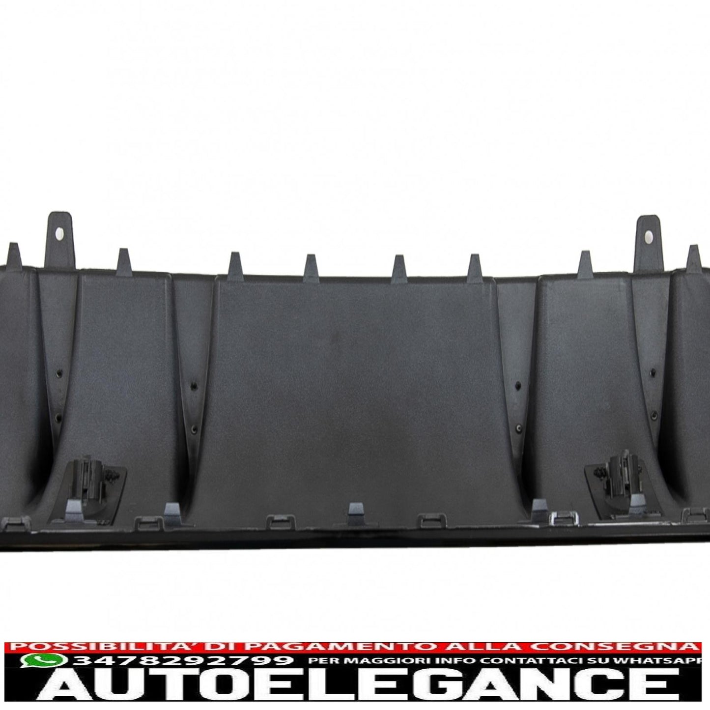 diffusore paraurti posteriore adatto per mercedes classe c w205 s205 (2014-2020) c63s design silver tips solo per amg sport line