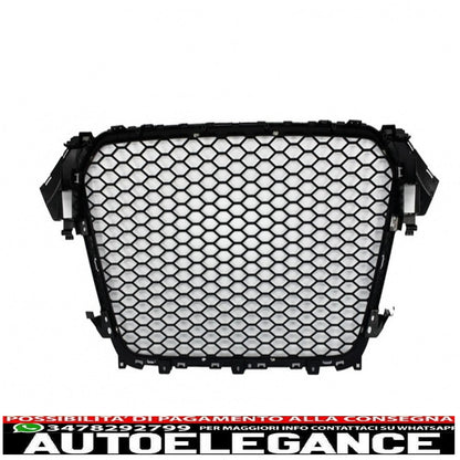 griglia anteriore senza badge con diffusore paraurti e terminali di scarico design RS4 adatto per audi a4 b8 limousine avant facelift (2012-2015)