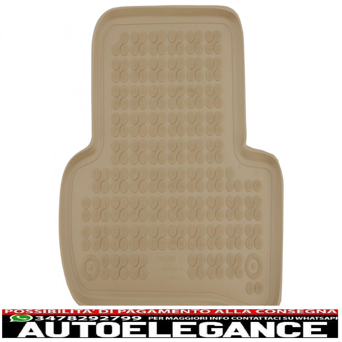 Tappetino in gomma beige adatto per mercedes classe c w205 limousine s205 station wagon (2014-)