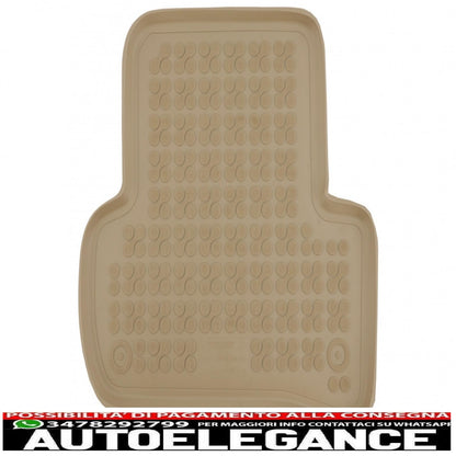 Tappetino in gomma beige adatto per mercedes classe c w205 limousine s205 station wagon (2014-)