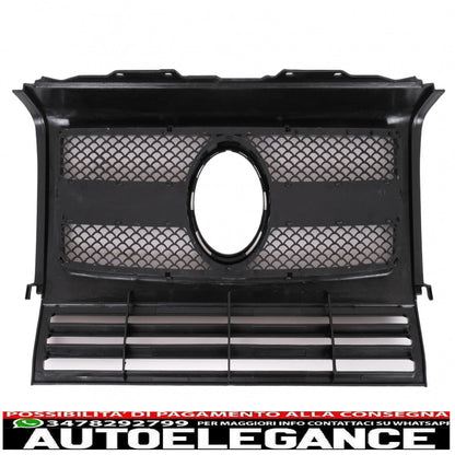 griglia anteriore adatta per mercedes w463 classe g (1990-2012) nuovo design g65 g63 pianoforte edizione completamente nera