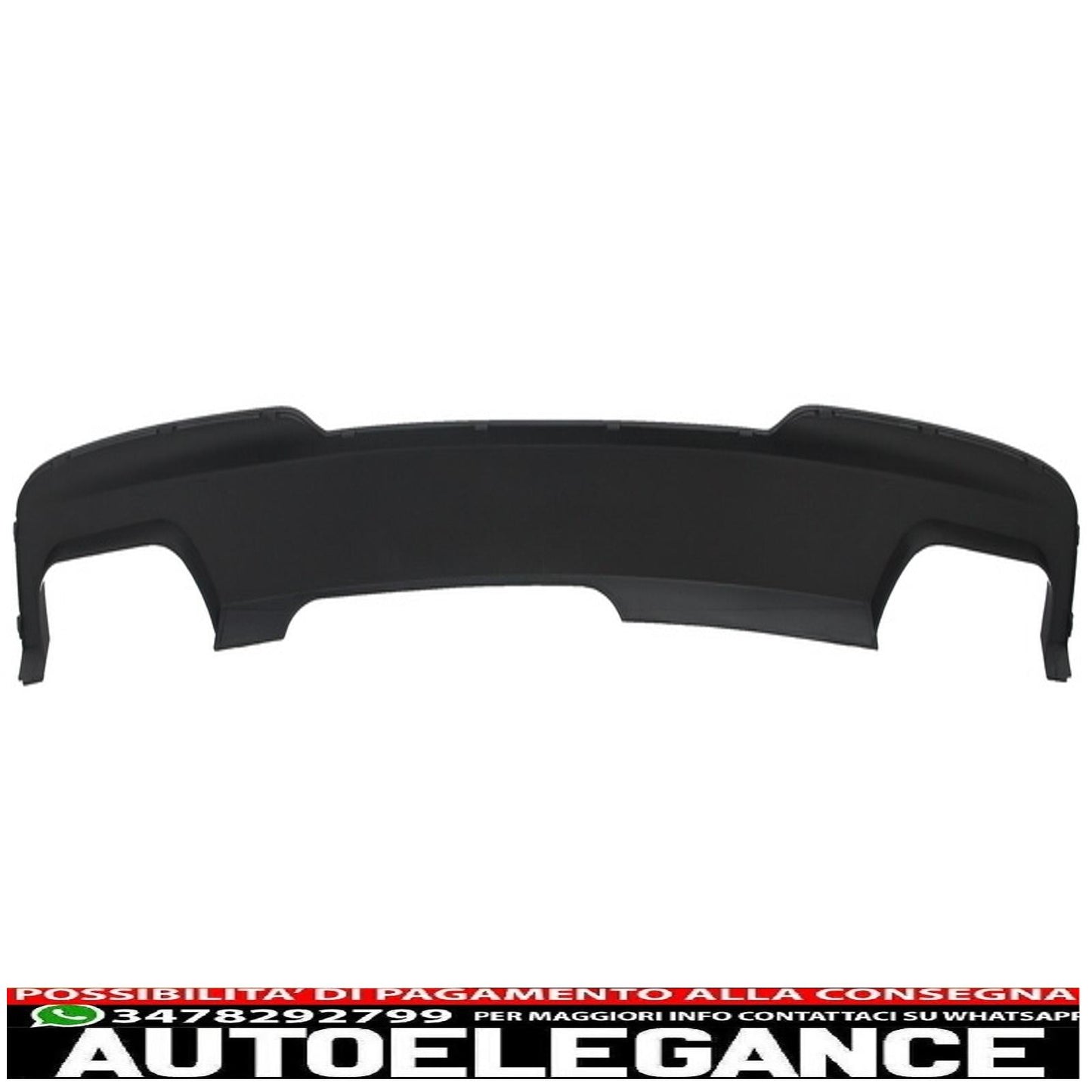 diffusore d'aria a doppia uscita edizione nero brillante adatto per bmw f10 f11 (2011-2017) con terminali di scarico sport m-teck 550i v8 lci design quadrato