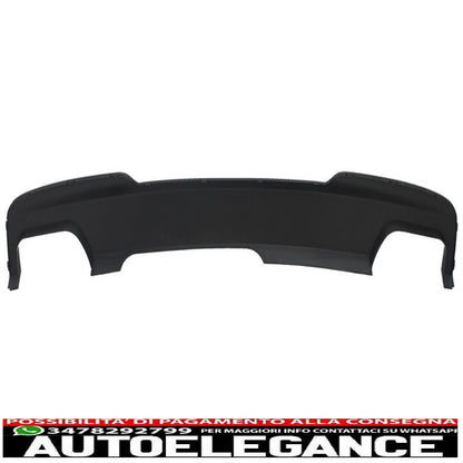 diffusore d'aria a doppia uscita edizione nero brillante adatto per bmw f10 f11 (2011-2017) con terminali di scarico sport m-teck 550i v8 lci design quadrato