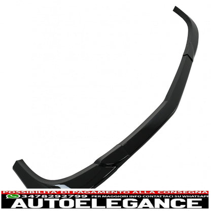Front bumper lip suitable for mercedes c class w204 s204 c204 sport line facelift (2011-2015) piano black 