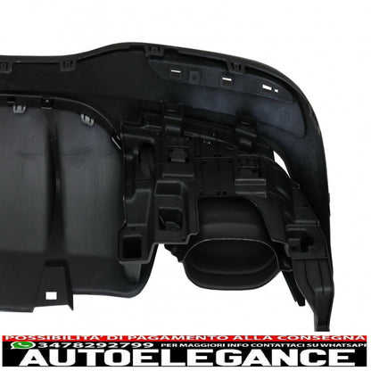 diffusore posteriore con terminali di scarico adatto per mercedes gle w166 suv sport line (2015-2018) pacchetto notturno