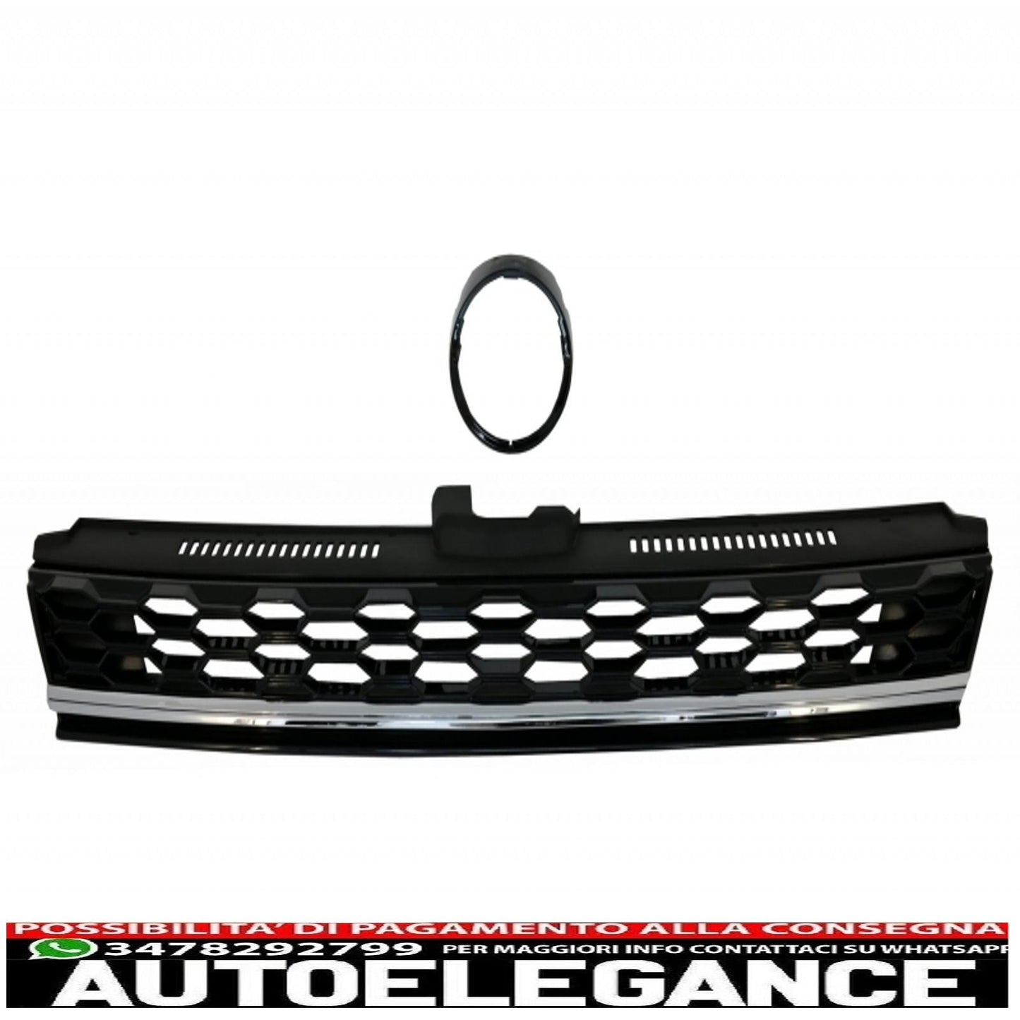 badgeless central grille with LED headlights sequential dynamic cornering lights suitable for vw golf 7.5 facelift (2017-up) gti design chrome